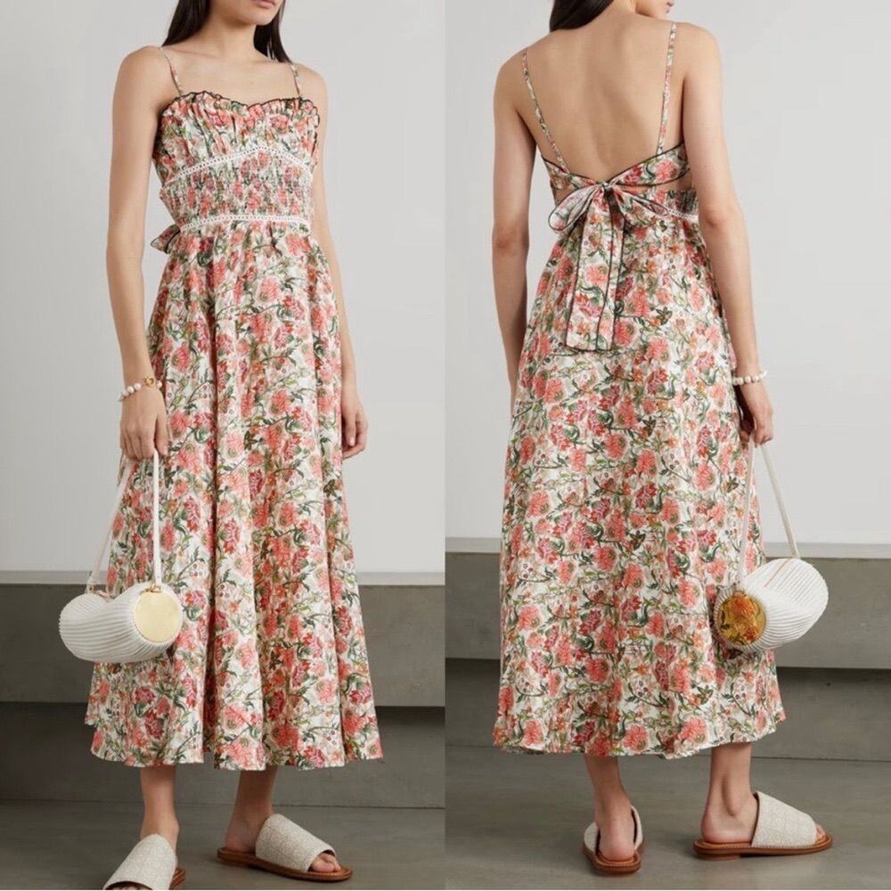 Lug Von Siga Melody Floral Print Maxi Dress Size 38